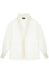 TOM FORD SILK SHIRT WITH RUFFLED COLLAR AND MOTHER-OF-PEARL BUTTONS