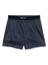 Tom Ford Silk Shorts With Elasticated Waistband And Satin Finish In Blue
