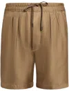 Tom Ford Silk Shorts In Brown