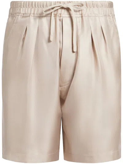 Tom Ford Silk Shorts In Neutrals