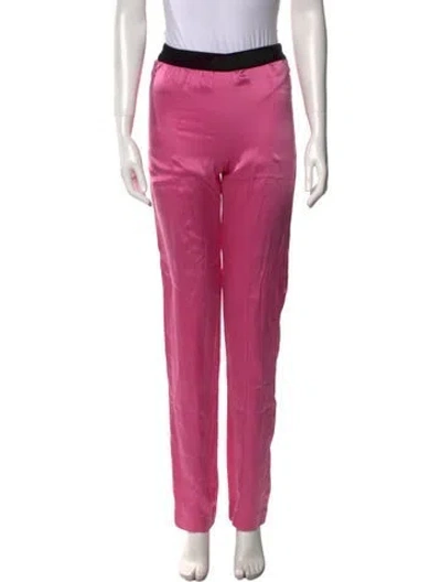 Pre-owned Tom Ford Silk Skinny Leg Pants In Pink