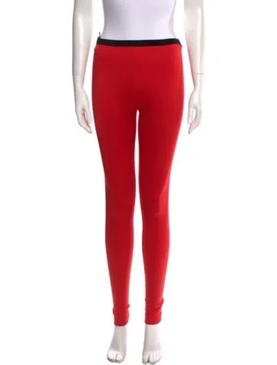 Pre-owned Tom Ford Silk Skinny Leg Pants In Red