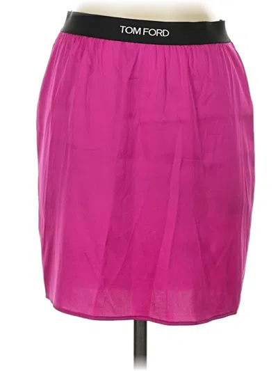 Pre-owned Tom Ford Silk Skirt In Pink