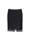 Tom Ford Women Silk Skirt With Lace Inserts