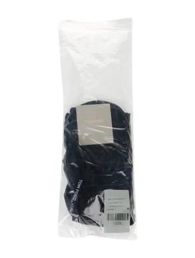 Pre-owned Tom Ford Silk Socks Size Xl In Black
