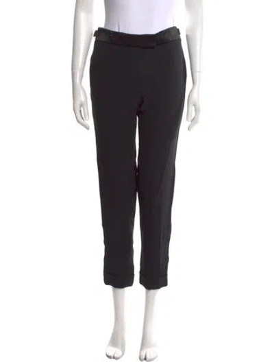 Pre-owned Tom Ford Silk Straight Leg Pants In Black