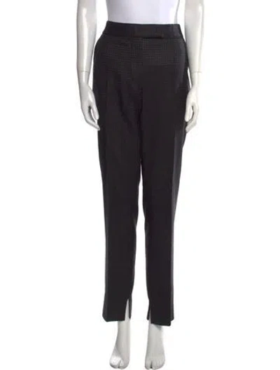 Pre-owned Tom Ford Silk Straight Leg Pants In Black