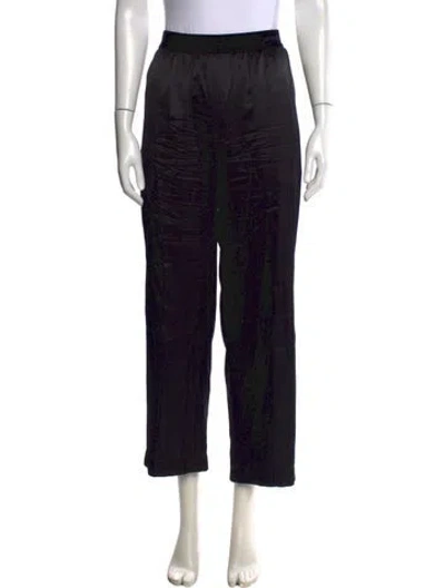 Pre-owned Tom Ford Silk Straight Leg Pants In Black