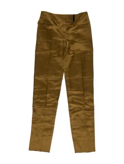 Pre-owned Tom Ford Silk Straight Leg Pants In Gold