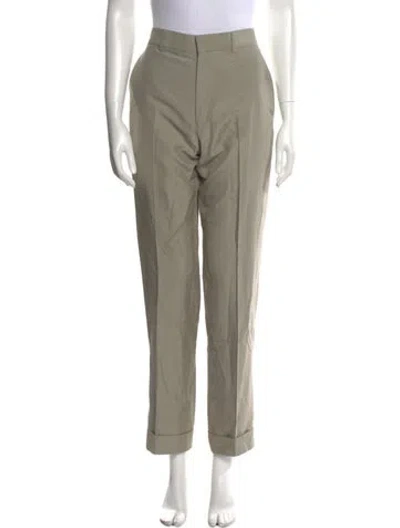 Pre-owned Tom Ford Silk Straight Leg Pants In Gray