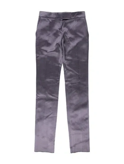 Pre-owned Tom Ford Silk Straight Leg Pants In Grey