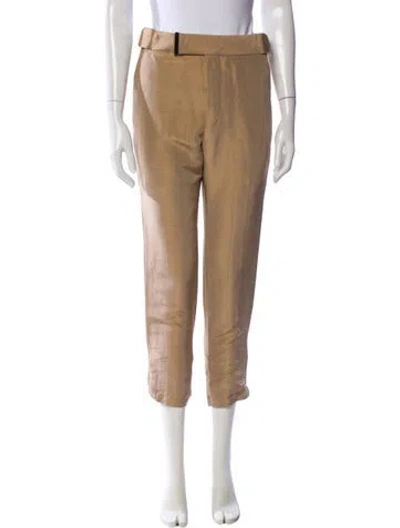 Pre-owned Tom Ford Silk Straight Leg Pants In Neutral