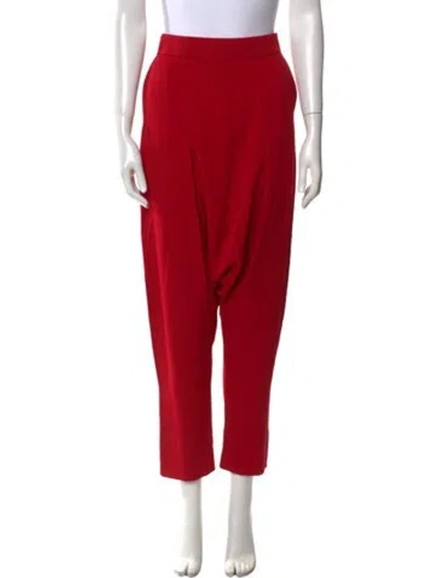 Pre-owned Tom Ford Silk Straight Leg Pants In Red