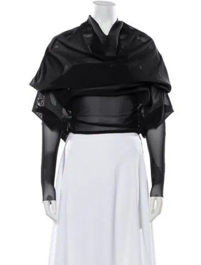 Pre-owned Tom Ford Silk Strapless Crop Top In Black