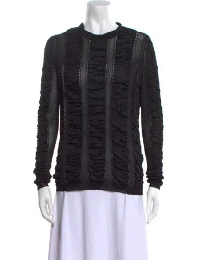 Pre-owned Tom Ford Silk Striped Sweatshirt In Black