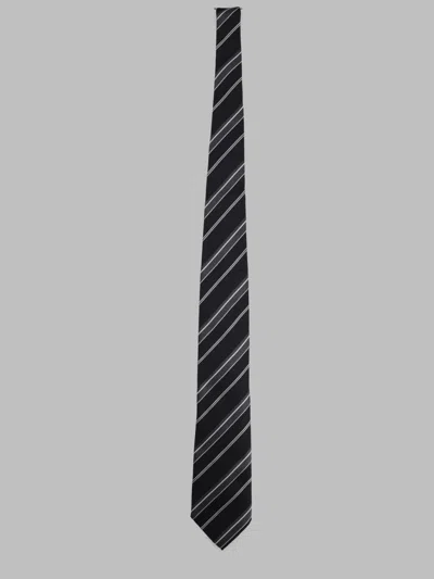 Tom Ford Silk Striped Tie In Transparent
