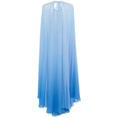 Tom Ford Georgette Maxi Dress In Blue