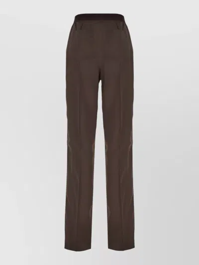 Tom Ford Silk Tailored Pants Featuring Back Pockets In Brown