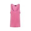 Tom Ford Logo-patch Silk Tank Top In Pink
