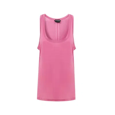Tom Ford Silk Tank Women's Top In Pink