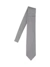 Tom Ford Textured Houndstooth Tie In Grey And Black