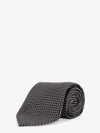 Tom Ford Herringbone Silk Tie In Black