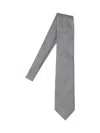 Tom Ford Adjustable Black Silk Tie With Houndstooth Pattern In Gray