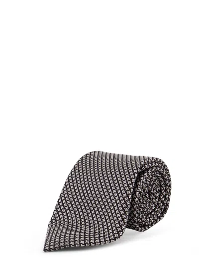 Tom Ford Silk Tie In Brown