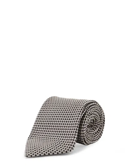 Tom Ford Silk Tie In Brown