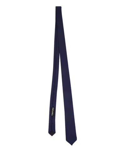 Tom Ford Satin Tie In Blue