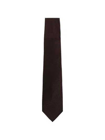 Tom Ford Silk Tie In Brown