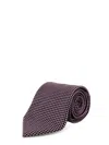 Tom Ford Patterned Silk Tie In Brown
