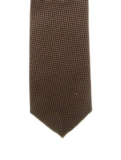 Pre-owned Tom Ford Silk Tie In Brown