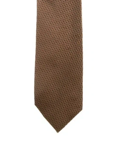 Pre-owned Tom Ford Silk Tie In Brown