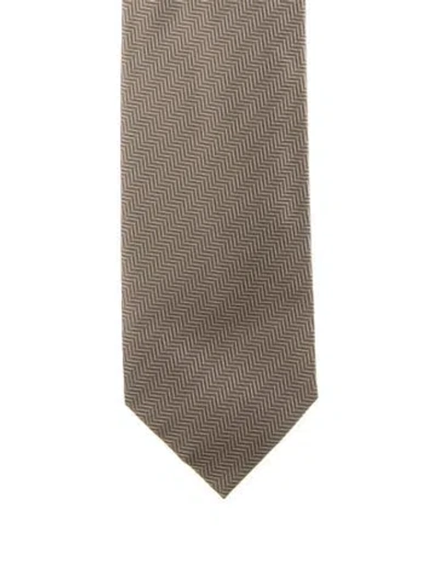 Pre-owned Tom Ford Silk Tie In Brown