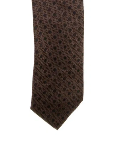 Pre-owned Tom Ford Silk Tie In Brown
