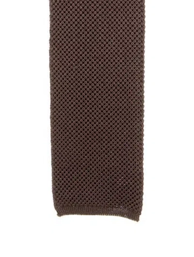 Pre-owned Tom Ford Silk Tie In Brown