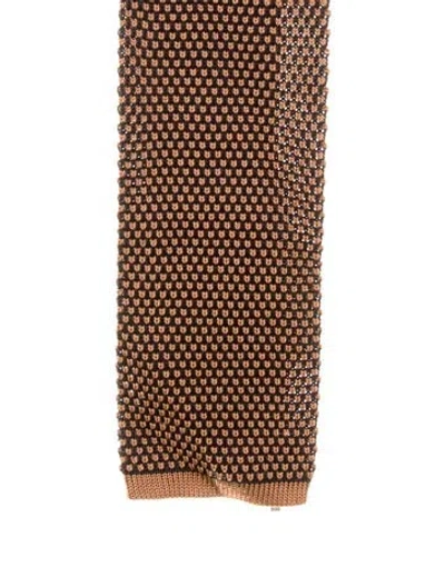 Pre-owned Tom Ford Silk Tie In Brown