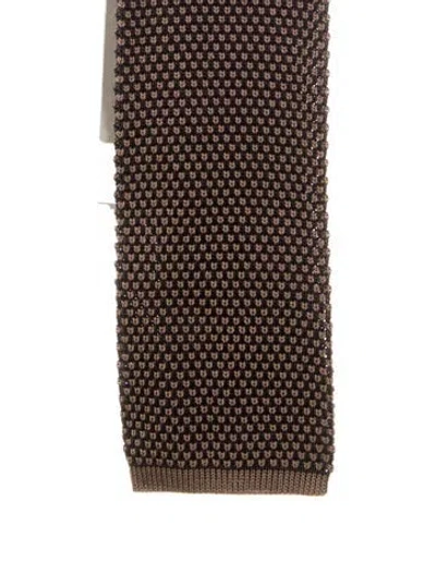 Pre-owned Tom Ford Silk Tie In Brown