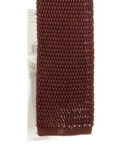 Pre-owned Tom Ford Silk Tie In Brown