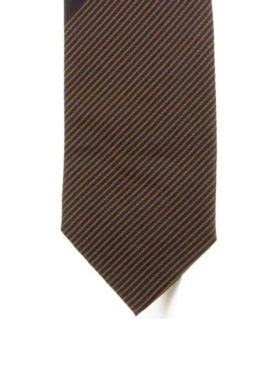 Pre-owned Tom Ford Silk Tie In Brown