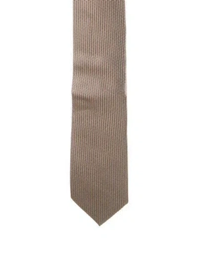 Pre-owned Tom Ford Silk Tie In Brown