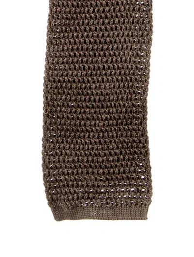 Pre-owned Tom Ford Silk Tie In Brown