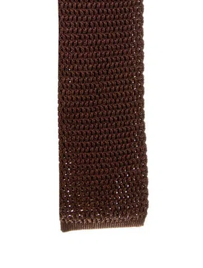 Pre-owned Tom Ford Silk Tie In Brown
