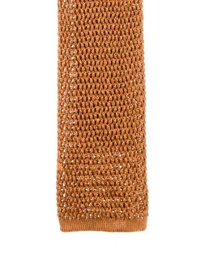Pre-owned Tom Ford Silk Tie In Brown