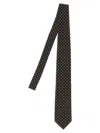 Tom Ford Silk Tie Polka Dot Pattern Design In Brown