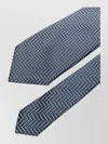 Tom Ford Silk Tie Chevron Pattern Pointed Tip In Blue