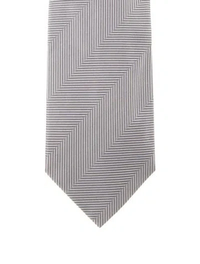 Pre-owned Tom Ford Silk Tie In Gray