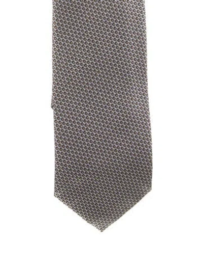 Pre-owned Tom Ford Silk Tie In Gray