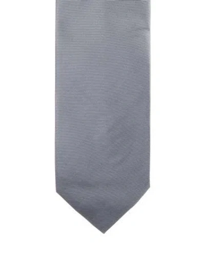 Pre-owned Tom Ford Silk Tie In Gray